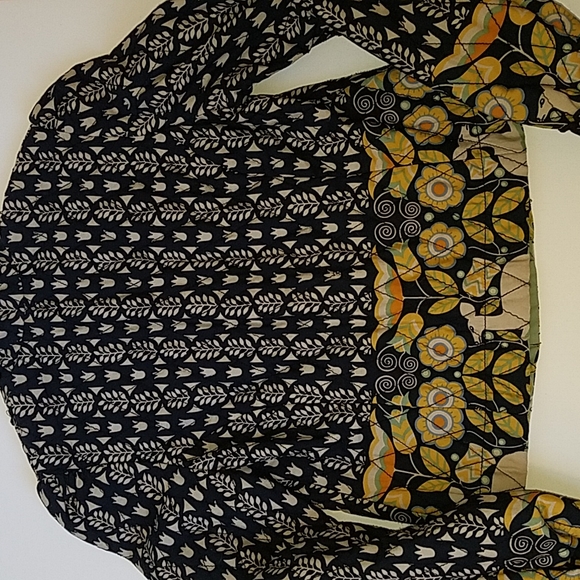 Anthropologie Elevenses Quilted Folk Art Jacket with Corded Loop Trim Detail 4 - Picture 8 of 11